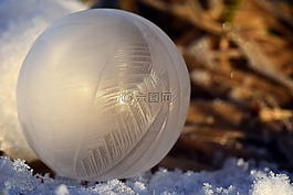 球,冻结,磨砂