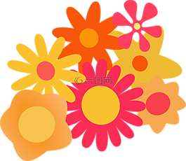 束鮮花,花束,群集