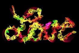 愛情,字體,粒子