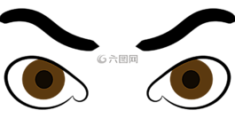 眉毛,憤怒,棕色