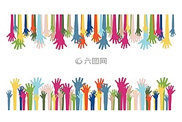 志愿者,手,自愿