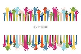 志愿者,手,自愿