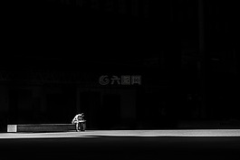 黑暗,光,男子