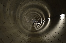 隧道,挖,深