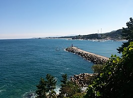 海,防波堤,燈塔