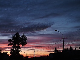 黎明,城市景觀,早上