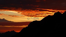 阿爾高,日出,山