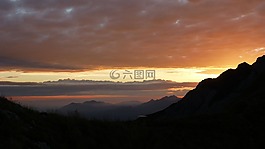 阿爾高,日出,山