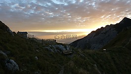 阿爾高,日出,山