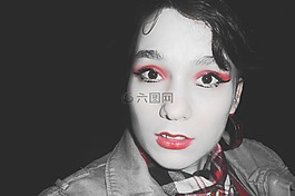 化妝,女子,臉