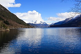 橋,峽灣,挪威
