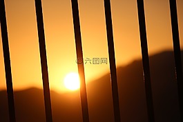 日落,酒吧,太陽