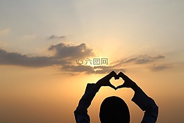 日落,太陽,云