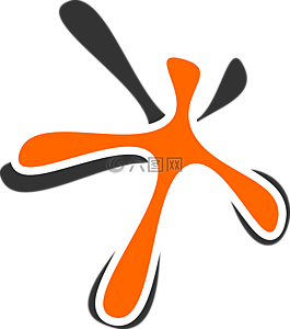 啟動畫面,墨水,橙色