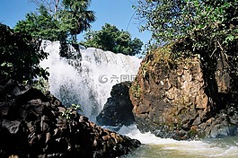 瀑布,椰子树,tangará da serra