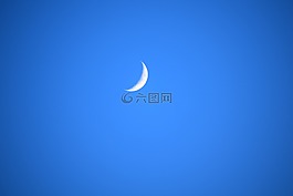 傍晚的天空,月亮,天空