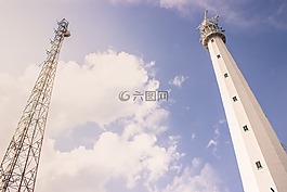 燈塔,天空,高大