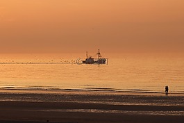 海灘,船,海岸
