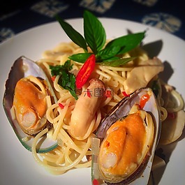 貽貝,spagetthi,意大利食品