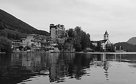 鏡像,水,湖