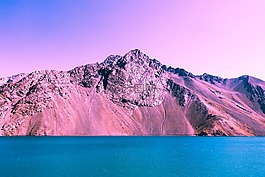 湖,景觀,山