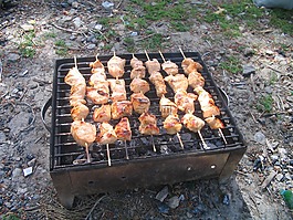 烧烤,餐,夏天