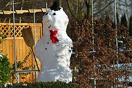 雪人,白,雪