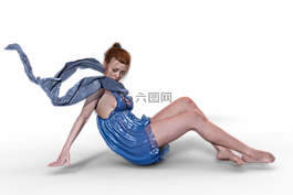 女子,坐在,性感