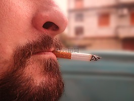 香烟,熏制,男子