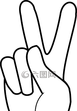 和平,手指,手