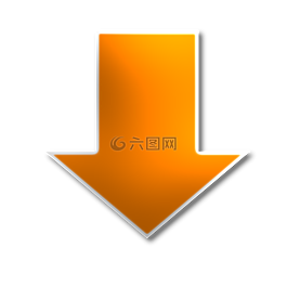 向下,箭頭,黃色