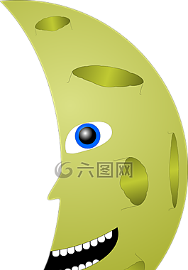 新月,月亮,sichel