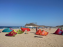風(fēng)箏沖浪,海灘,海