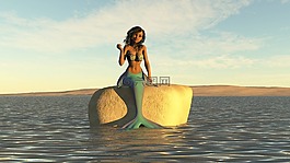 美人魚,水,海