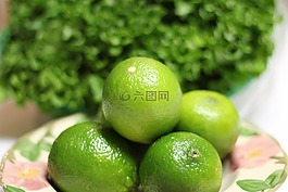 酸橙,水果,绿色