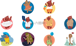 熊,動(dòng)物,字符