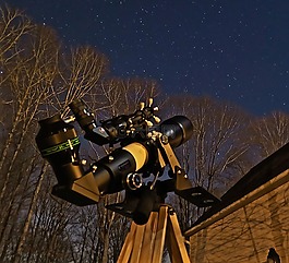 望遠(yuǎn)鏡,天空,星星