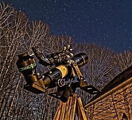 望遠(yuǎn)鏡,天空,星星