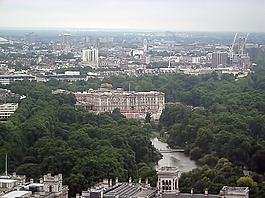 視圖,房屋,池塘