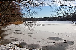 冬天,湖,凍結(jié)