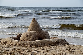 海灘,海,沙