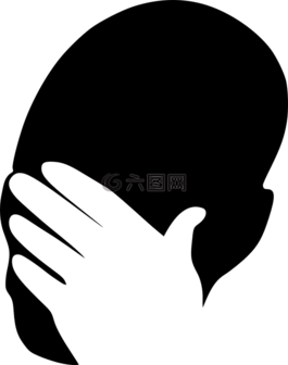 惭愧,伤心,侧影
