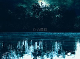 湖,水,霧