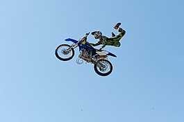 摩托車,特技表演,跳
