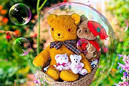 圣誕熊,幻想藝術,兒童藝術墻