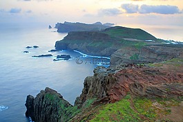 日出,島,水