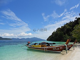船,泰國,海