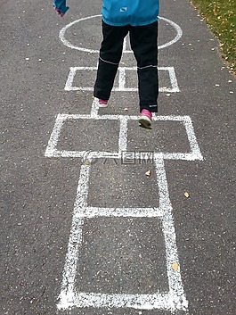 跳,孩子,男人