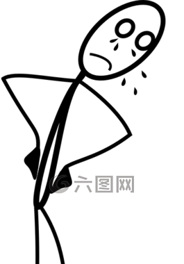 火柴人,简笔图,哭泣