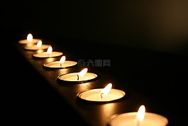 蠟燭,光,火